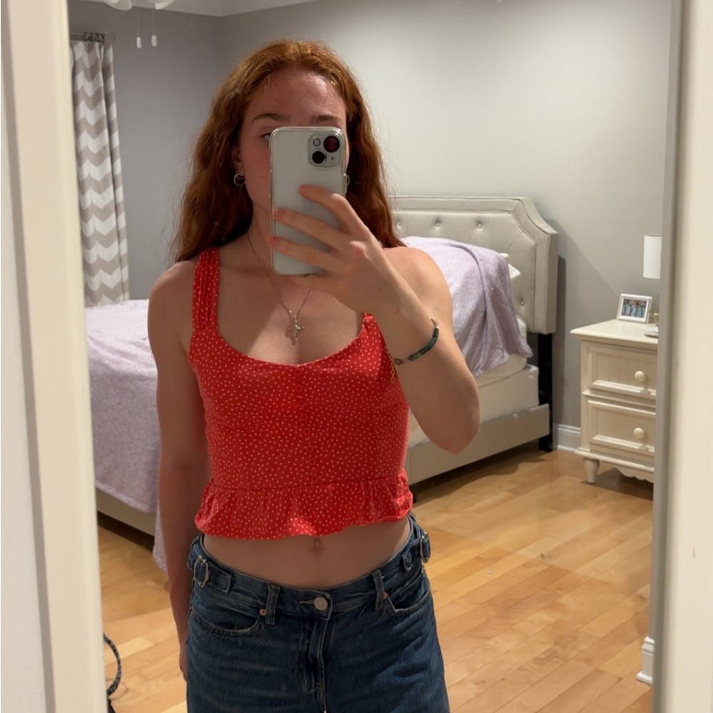 Red Polka Dot Tank Top